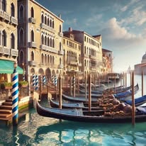 Gondolas in Venice