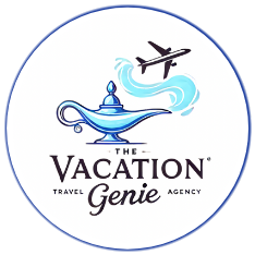 The Vacation Genie logo — a genie lamp with a plane